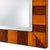 Elegant italian rectangular wall mirror, attributed to osvaldo borsani, characterized by a finely executed veneered wooden...