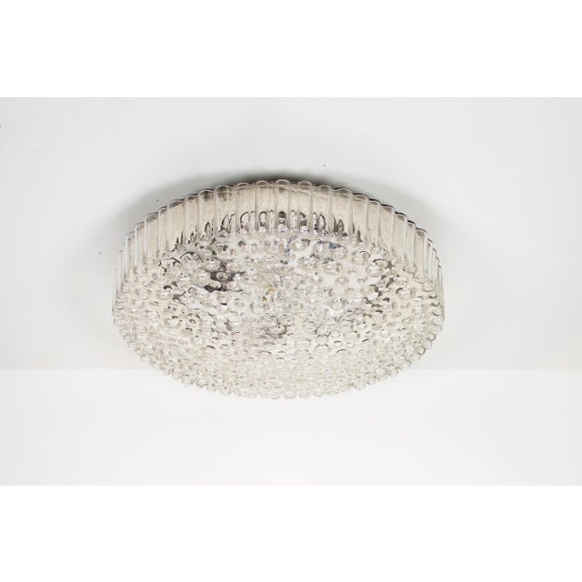 Wonderful and large 'bubble' glass ceiling or wall light by Staff Leuchten. Clear glass on a silver colored rim and...