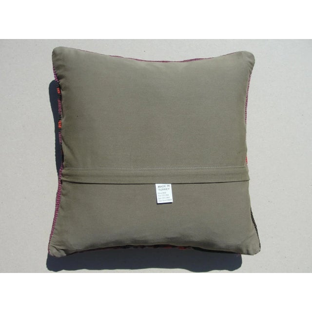 Textile 1970s Kilim Rug Pillow Cover For Sale - Image 7 of 8