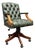 English Chesterfield Green Desk Chair For Sale