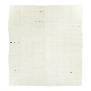 Galerie Shabab Collection Natural White Mid-20th Century Turkish Flat-Weave Kilim Large Room Size Carpet