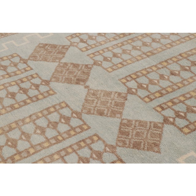 Rug & Kilim Contemporary Art Deco Style Geometric Wool Rug by Rug & Kilim India For Sale - Image 4 of 10
