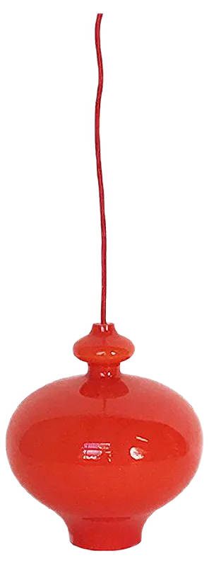 Orange Double Glass Pendant Lamp by Hans Agne Jakobsson for AB Markaryd