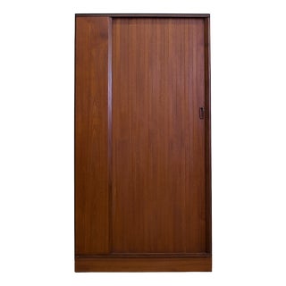 Teak Tambour Wardrobe from Austinsuite, 1960s For Sale