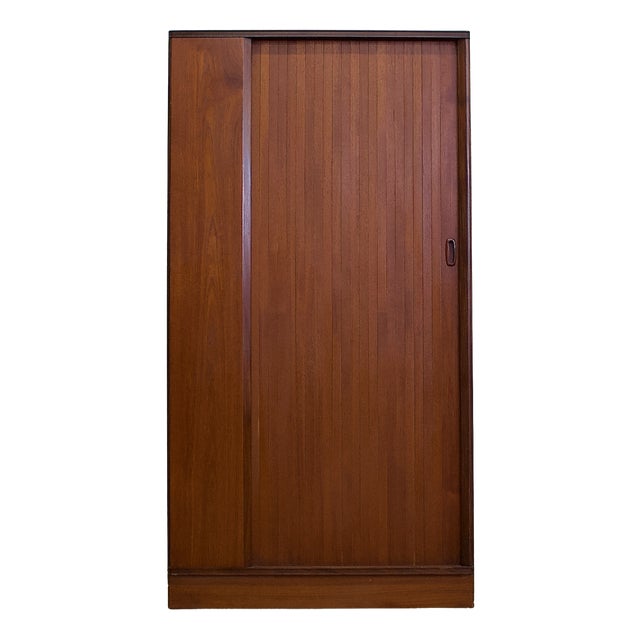 Teak Tambour Wardrobe from Austinsuite, 1960s For Sale