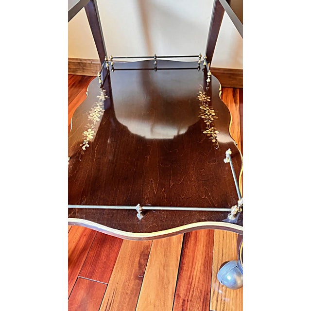 1980s Union National Furniture Company Flip Top Butler's Cart For Sale - Image 14 of 15