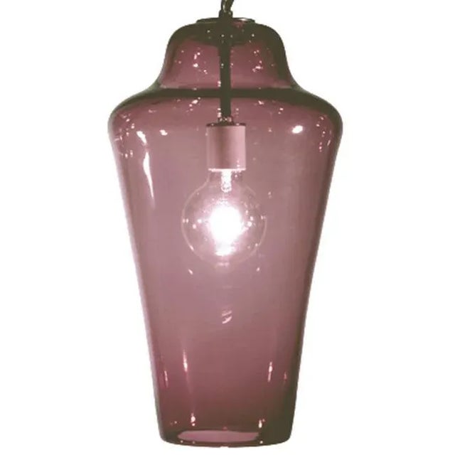 Tempo Lavra Pendant Light from the Versuvius Collection in Rose Quartz For Sale - Image 4 of 4
