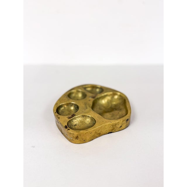 Vintage Brass Tiger Paw Trinket Dish Mold Decorative Catchall Hollywood Regency For Sale In Tampa - Image 6 of 8
