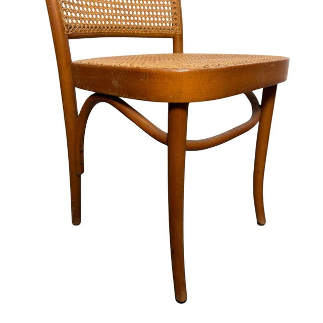 Vintage Thonet No. 811 Style Prague Bentwood & Cane Dining Chairs, Set of 4, C. 1960s–1980s For Sale - Image 11 of 18