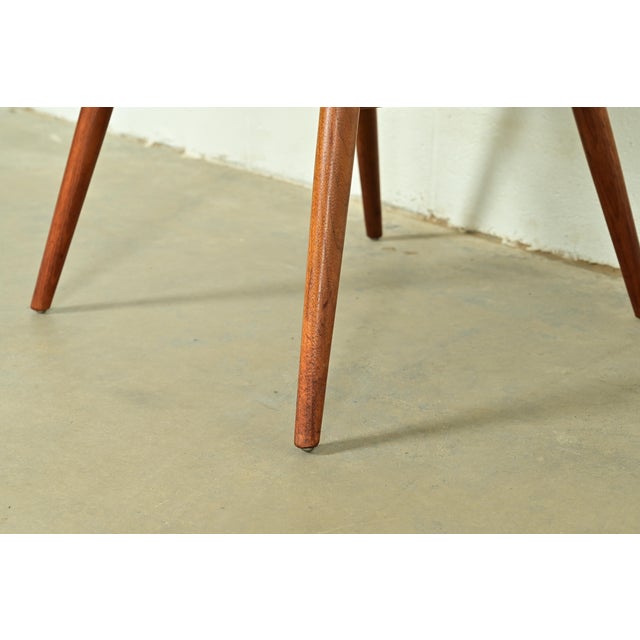 Kipp Stewart for Drexel Declaration Sculpted Walnut Side Chairs or Dining Chairs, Pair For Sale - Image 9 of 13