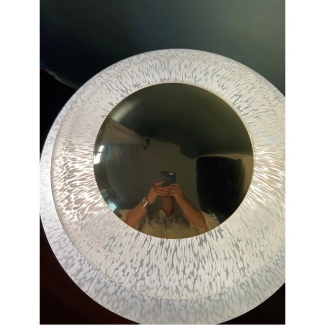 Vintage Table Lamp in Speckled Glass and Brass from Verrerie De Clichy, 1970s For Sale - Image 3 of 13
