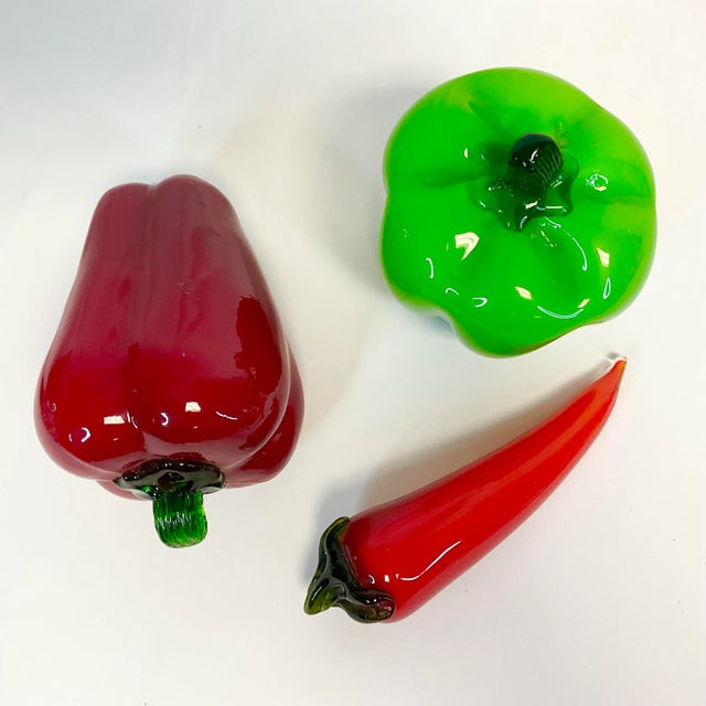 Mid-Century Italian Venetian Glass Fruit & Vegetable Decorative Objects - Set of 12. For Sale - Image 9 of 11