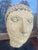 Wood Textured Vintage Papier-Mâché Head Sculpture With Hand-Painted Detailing on Custom Stand.. For Sale - Image 7 of 9
