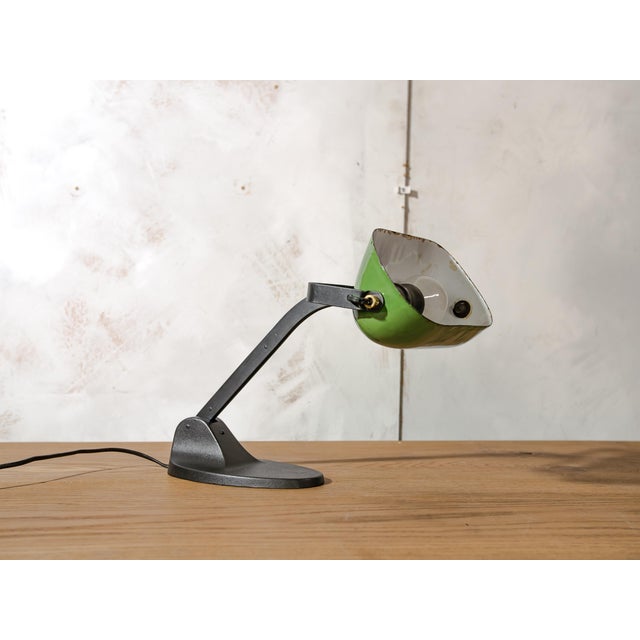 Viktoria Bankers Desk Lamp with Green Enamel Shade, 1920s For Sale - Image 16 of 16