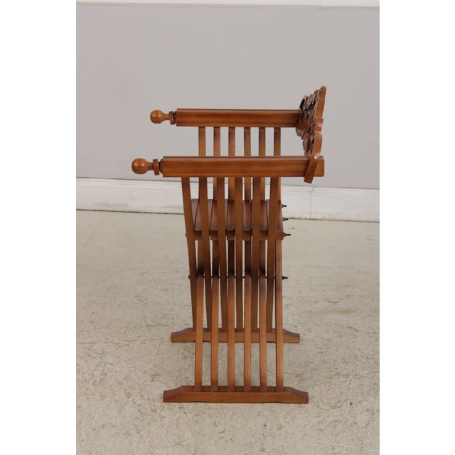 1920s Vintage Savonarola Folding Chair For Sale - Image 5 of 18