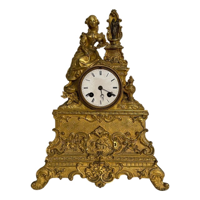 Bronze Table Clock, France, 19th Century For Sale