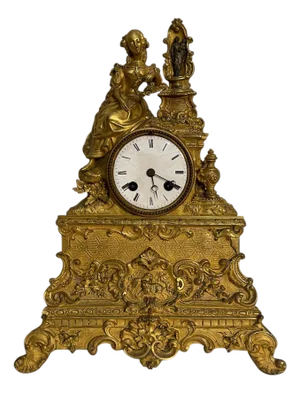 Bronze Table Clock, France, 19th Century