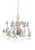 Large Venetian Belle Epoque Style Glass & Gilt 24-Bulb Chandeliers, 1970s, Set of 2 For Sale