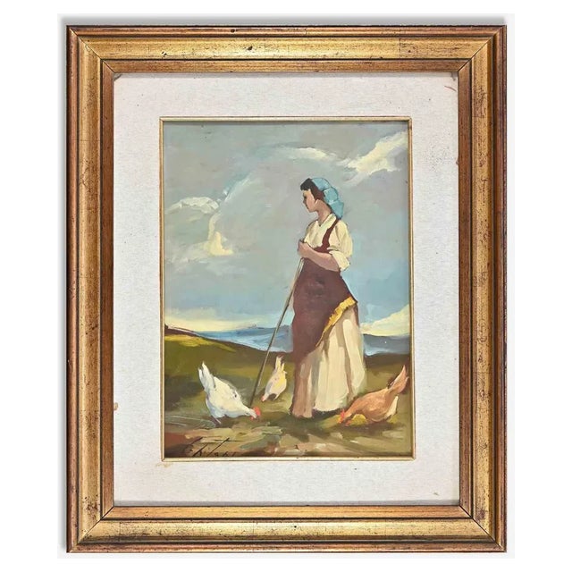 Sergio Capitani, Regality, Original Oil on Panel, 1977 For Sale