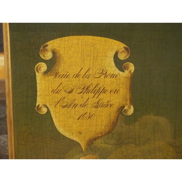 Wood Pair of 17th Century Style French Navy Lithographs, the St. Philippe, C. 1970s For Sale - Image 7 of 18