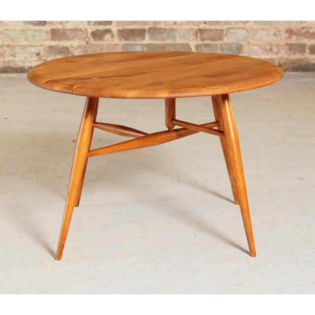 Mid-Century Elm and Beech Drop-Leaf Side Table from Ercol, 1960s For Sale - Image 3 of 12