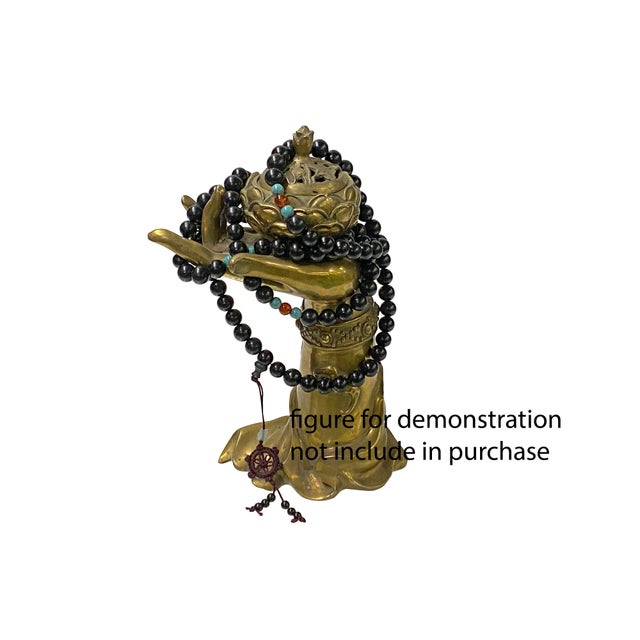 Long Oriental Dark Brown Rosewood Beads Hand Rosary Praying Chain For Sale In San Francisco - Image 6 of 7