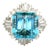 9.68 Carat Santa Maria Aquamarine Diamond Platinum Ballerina Ring, Size 6.5 For Sale