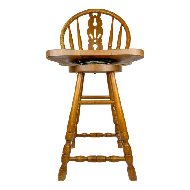 Vintage Wooden Bar Chair, 1992 For Sale