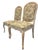 Late 20th Century Vintage Faux Bois Carved Side Chairs in Botanical Upholstery, a Pair For Sale - Image 5 of 9