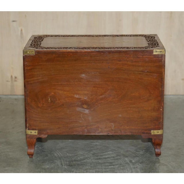 Small Antique Anglo Indian Military Campaign Chest of Drawers, 1880 For Sale - Image 14 of 18