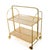 Serving trolley, made in the mid-20th century. An interesting folding trolley with a gold-tone metal frame and acrylic...