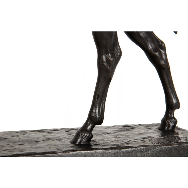 French Antique Bronze Sculpture of Racehorse by Francois Peyrol Ca. 1910 For Sale - Image 11 of 18