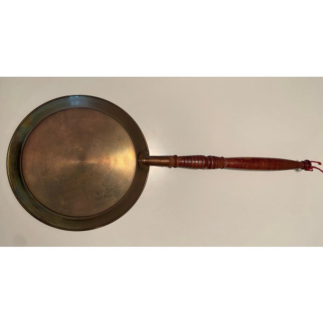 Mid-Century Modern Vintage Copper Jam Pan With Decorative Wooden Handle For Sale - Image 3 of 9