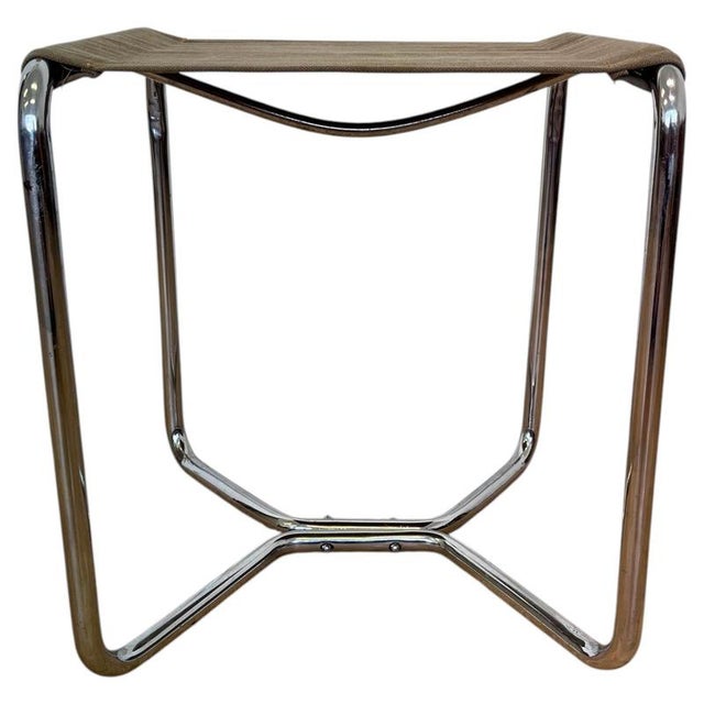Bauhaus Tubular Chrome Steel B8 Stool attributed to Marcel Breuer for Thonet, 1930s For Sale - Image 10 of 10