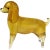 Glass Murano Golden Amber Gold Flecks Italian Art Glass Vintage Standing Puppy Dog Figurine Sculpture For Sale - Image 7 of 7