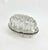 English Vintage English Blown Glass & Silver Oval Flower Frog Centerpiece For Sale - Image 3 of 9