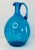 Mid-Century Modern Vintage 1960s Blue Glass Jug For Sale - Image 3 of 7