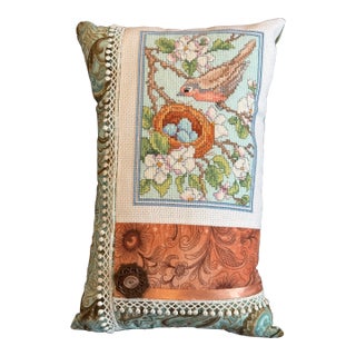 Hand Stitched Pillow For Sale