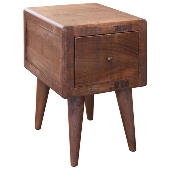 Bayshore Mid Century Side Table - Mocha Brown For Sale In Chicago - Image 6 of 8