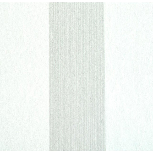 Transitional Schumacher Edwin Stripe Medium Wallpaper in Birch For Sale - Image 3 of 3
