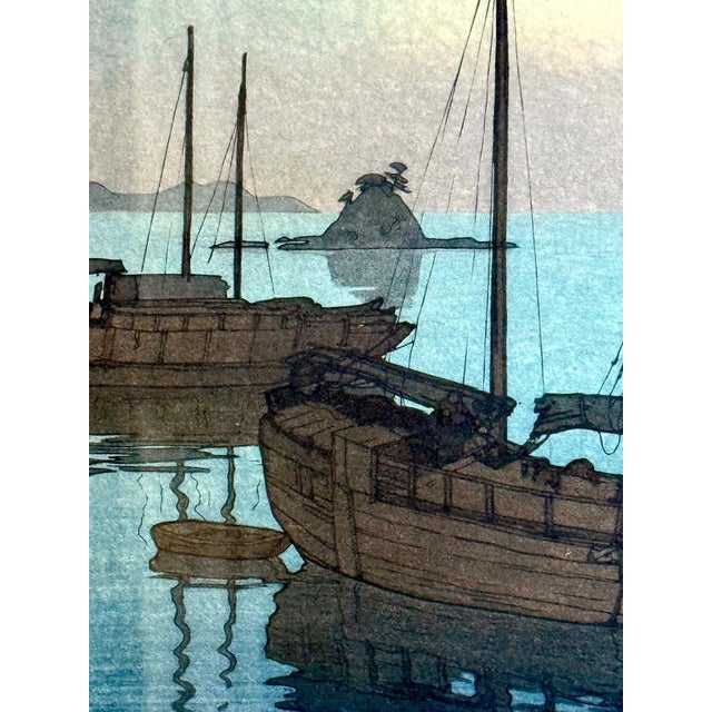 Framed Japanese Woodblock Print Yoshida Hiroshi Three Little Islands For Sale - Image 9 of 14