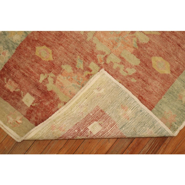 Vintage Turkish Flower Runner, 3' X 7'6'' For Sale - Image 4 of 9