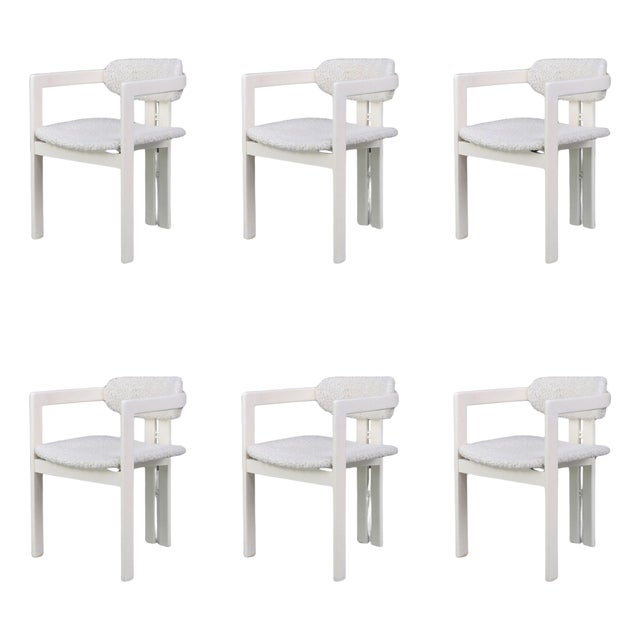 Italian Dining Chairs in the style of Afra & Tobia Scarpa, 1960s, Set of 6 For Sale