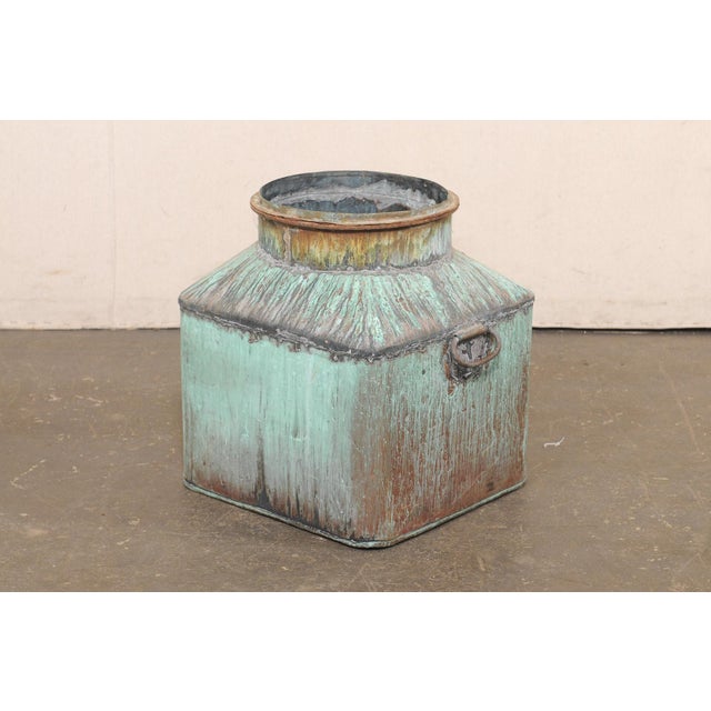 French Vintage Copper Vessel W/ Great Patina For Sale - Image 4 of 13