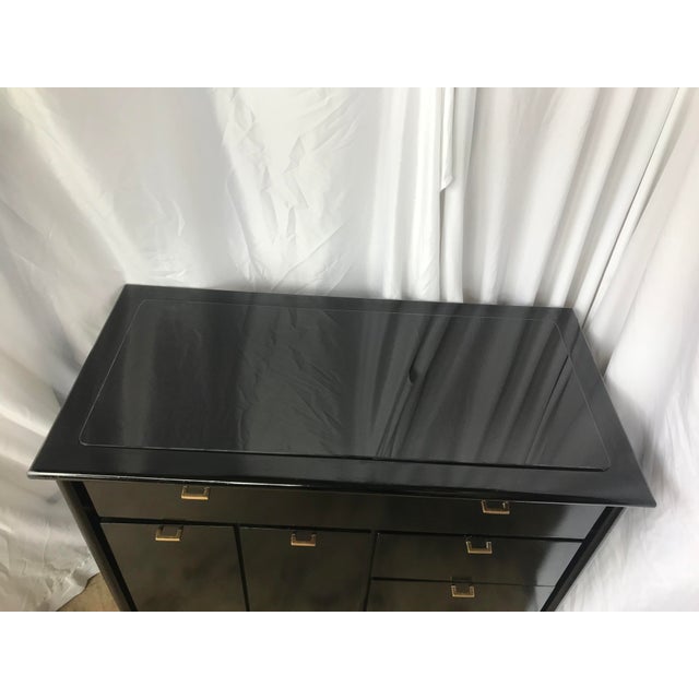 Bassett Furniture Black Rolling Bar Chairish