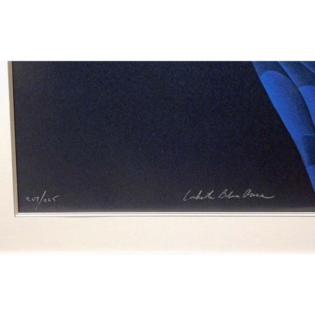 1990s Frank Howell Lakota Blue Aura Serigraph Paper Limited Edition Artwork New Framed For Sale - Image 5 of 5