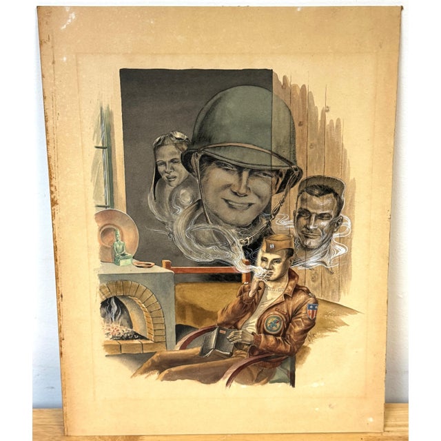 WWII Private Theater: Gay American Soldier in Reflection For Sale In West Palm - Image 6 of 12