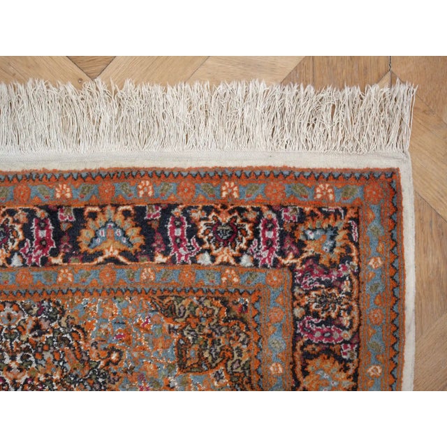 Middle Eastern Rug in Ghoum Silk with Wool For Sale - Image 6 of 10