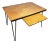 Vintage Original Mid-Century Modern Maple Wood Table W Hairpin Metal Legs & Wood Pull-Out For Sale