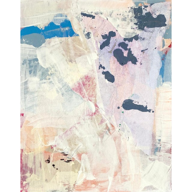 Original painting by Jessalin Beutler, completed in 2024. Acrylic and collage on stretched canvas. Wired, signed, dated...